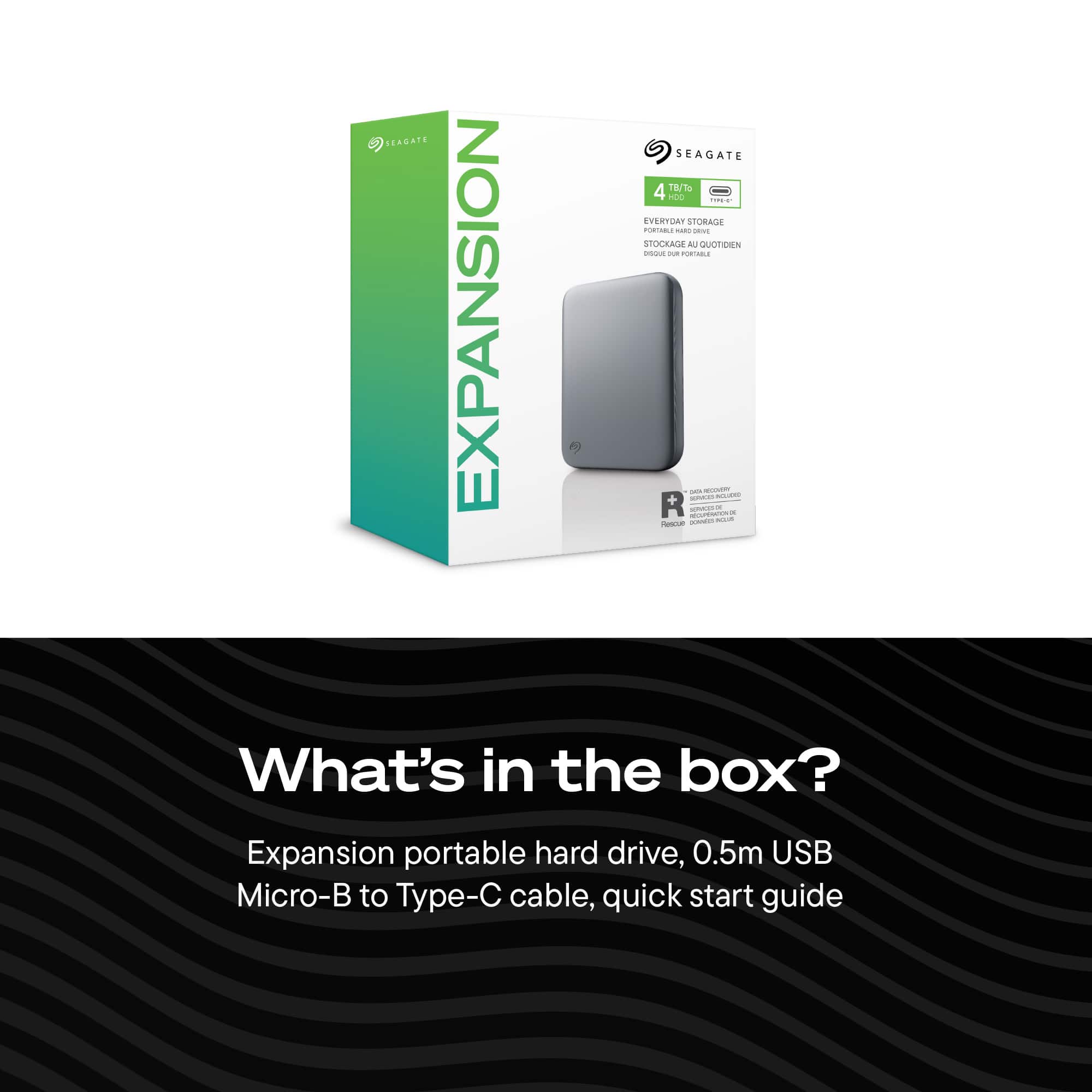 エレコム　SEAGATE Expansion 4TB 外付けHDD Seagate Expansion Portable HDD 4TB Black - Best Buy
