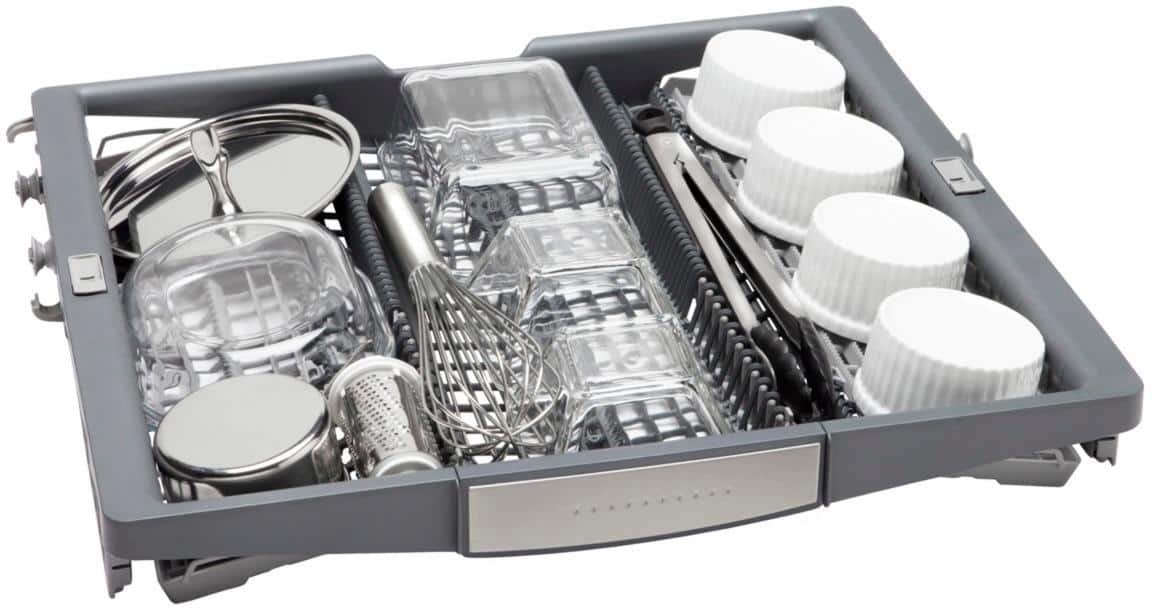 Alt View 16. Bosch - 800 Series 24" Built-In Dishwasher with Stainless Steel Tub.