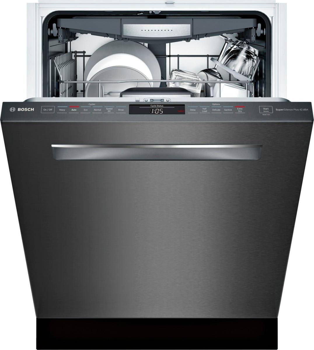 Alt View 1. Bosch - 800 Series 24" Built-In Dishwasher with Stainless Steel Tub.
