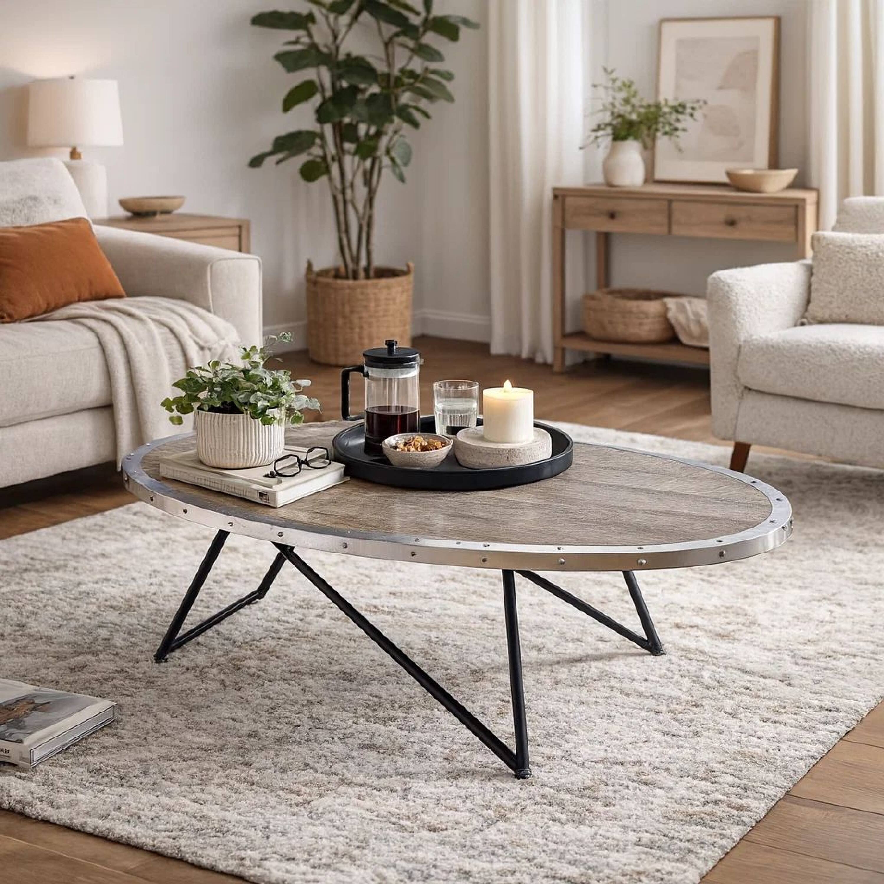 Alt View 5. Manhattan Lane - Vintage Coffee Table - Weathered Gray.