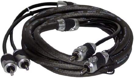 Pyle - Brand-X XXL12RCASQ 12-Feet Hi-End Stereo RCA Cable (Black/Silver)