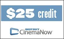 Front Large. CinemaNow - $25 Gift Credit (Immediate Delivery).