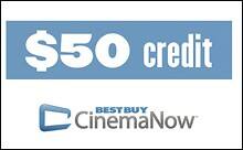 Front Large. CinemaNow - $50 Gift Credit (Immediate Delivery).