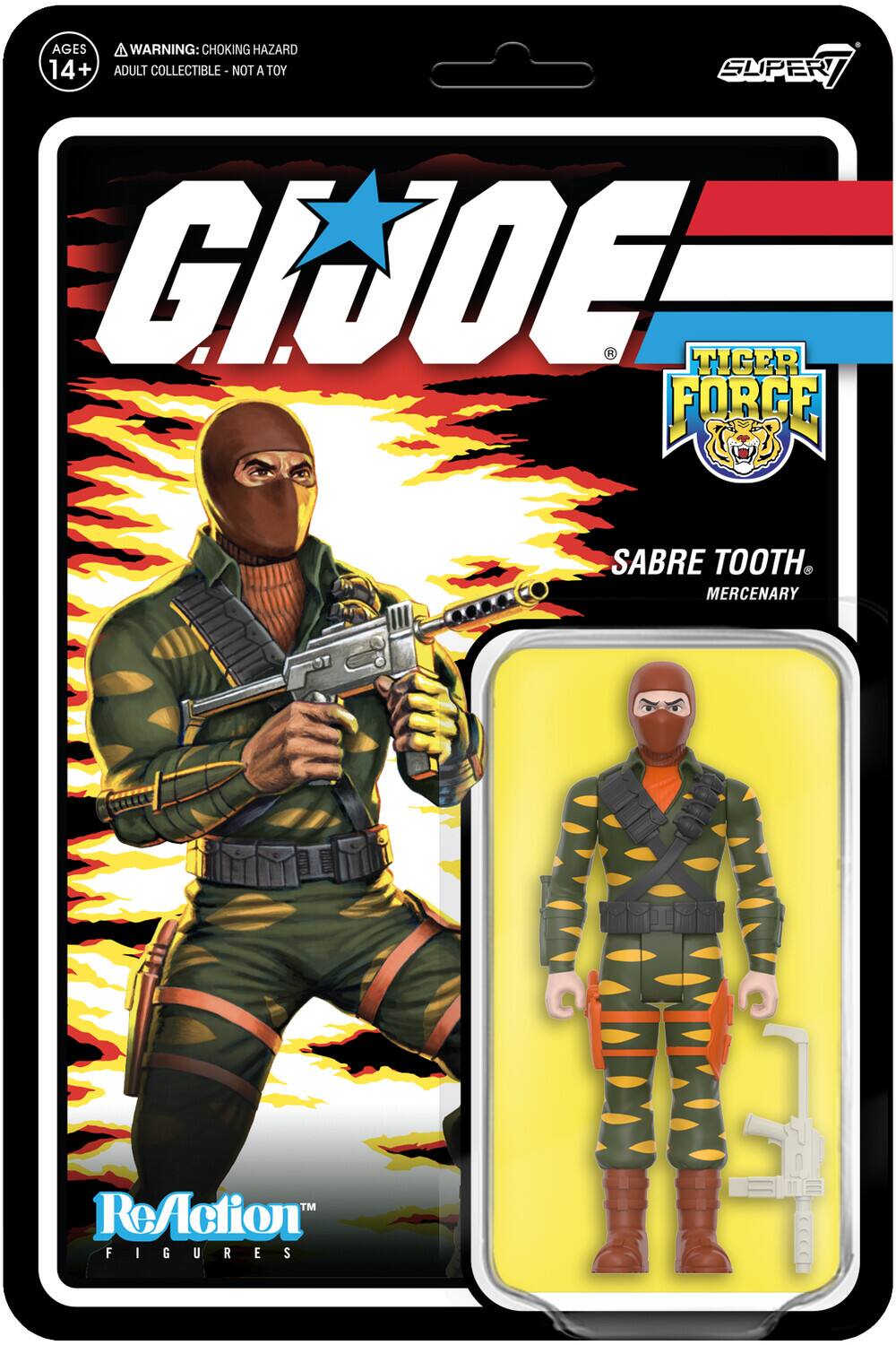Super7 - G.I. Joe - ReAction Figures Wv8 - Sabre Tooth - Collectibles