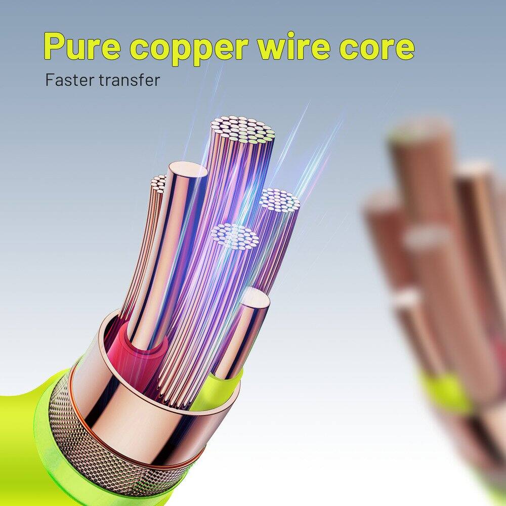 Pure copper wire core  
Faster transfer
