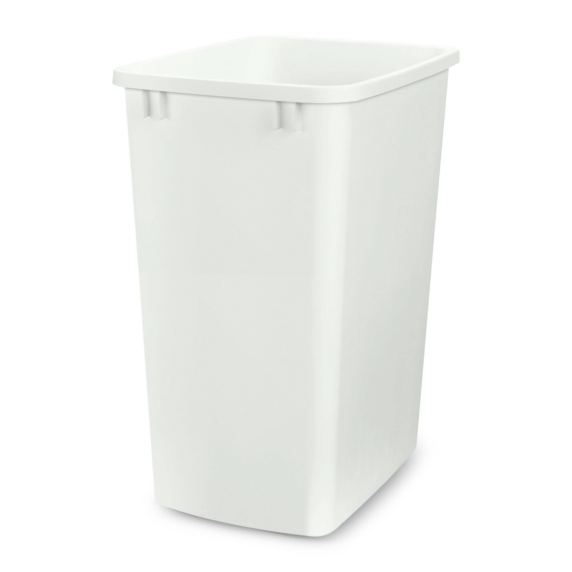 Front. Rev-A-Shelf - Rev-A-Shelf 35 qt. Under Sink Pullout Trash Can Replacement, RV-35-52 - White.