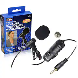 Vidpro - Vipro Professional Lavalier Condenser Microphone - Black