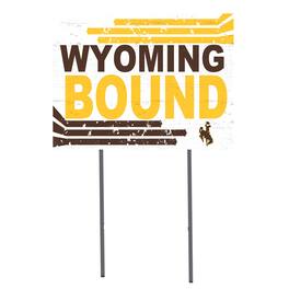 Jardine - Wyoming Cowboys 18'' x 24'' Bound Yard Sign - White