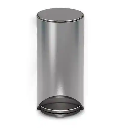 Front. Joseph Joseph - Arc 30-liter Easy-push Pedal Trash Can - Stainless Steel.