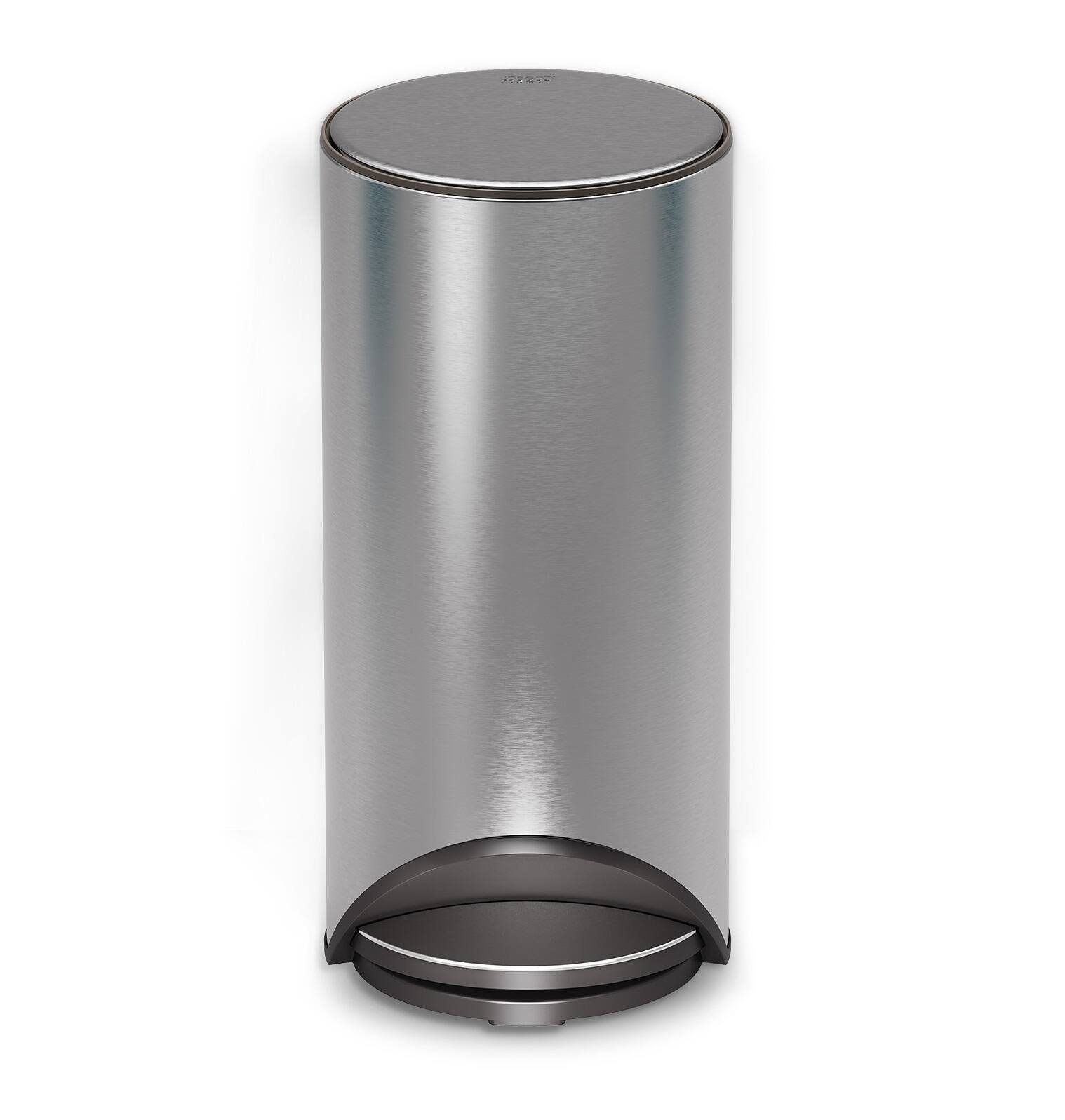 Front. Joseph Joseph - Arc 30-liter Easy-push Pedal Trash Can - Stainless Steel.