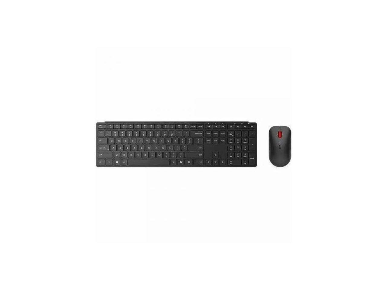 Alt View 1. Lenovo - Lenovo Wireless Multi-Mode Pro Combo Keyboard and Mouse 6000 US English - USB Type A Wireless Bluetooth/RF 2.40 GHz - Black.