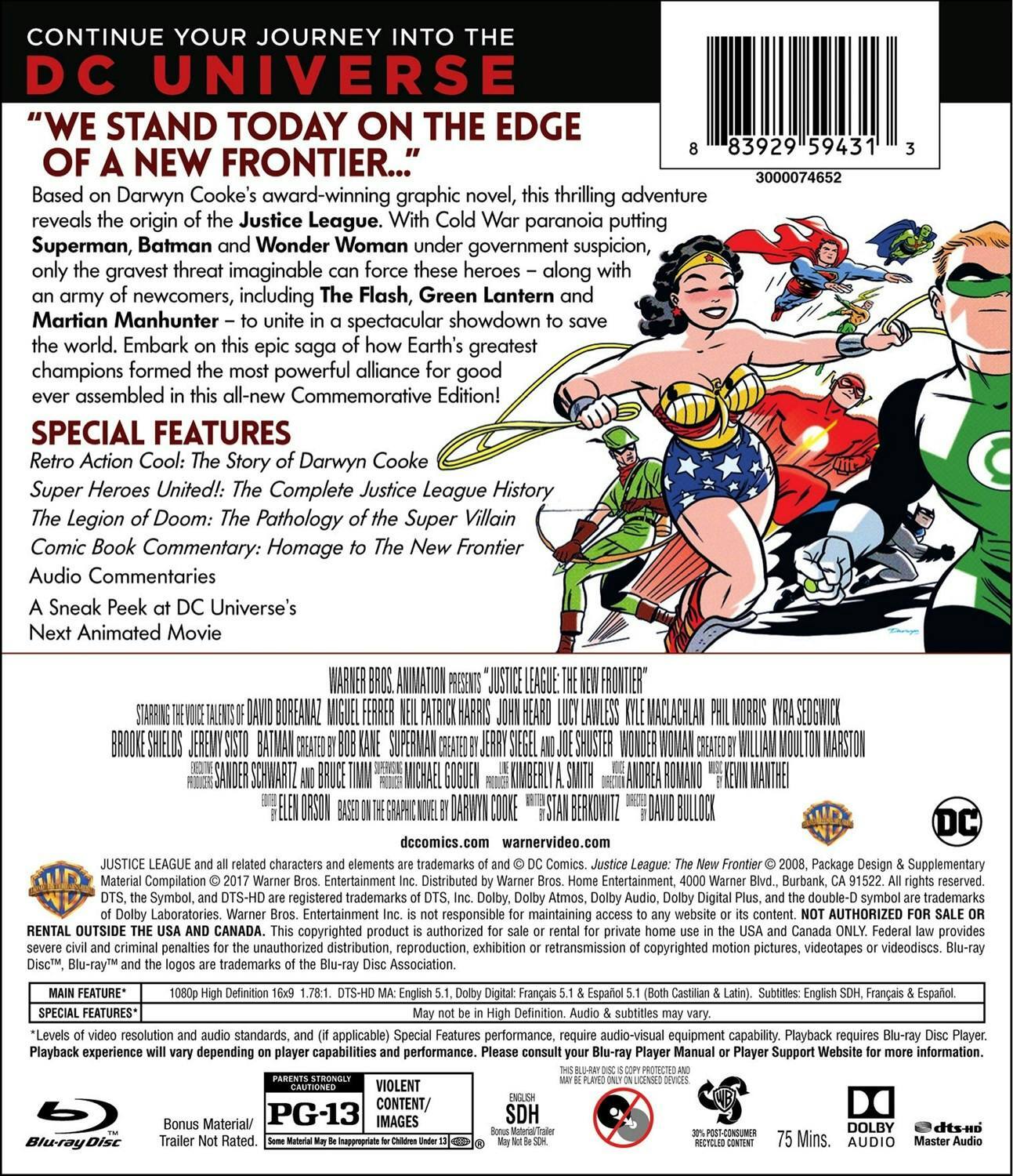 Back. Justice League: The New Frontier (Blu-ray Commemorative Edition) [Blu-ray].