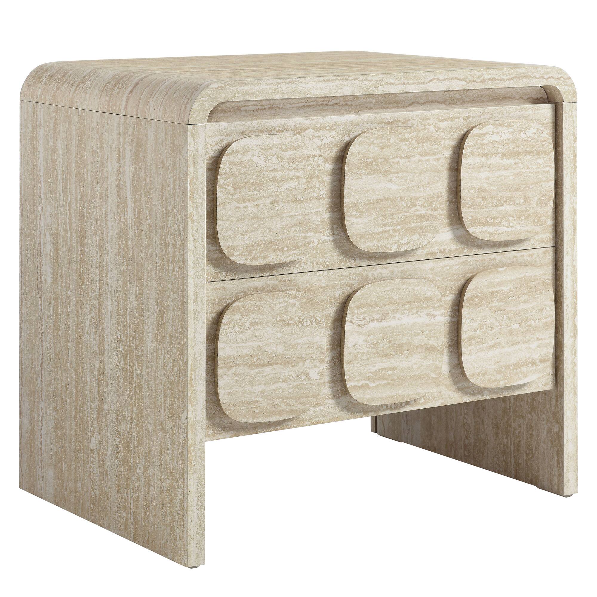 Angle. Modway - Toscana 2-Drawer Nightstand by Modway - Travertine.