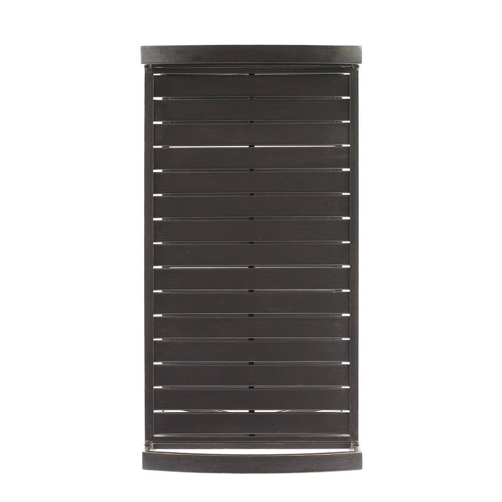 Angle. Crosley Furniture - Kaplan Metal Outdoor Bar Cart - Oil Rubbed Bronze.