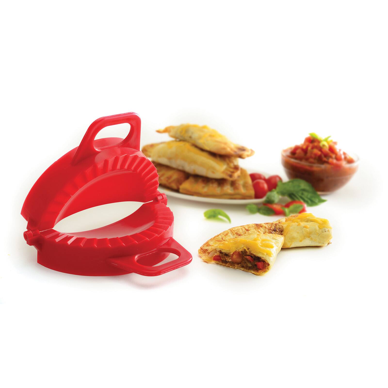 Alt View 4. Norpro - Large Dough and Dumpling Press for Turnovers, Calzones, Dumplings, and Pocket Sandwiches - Red.