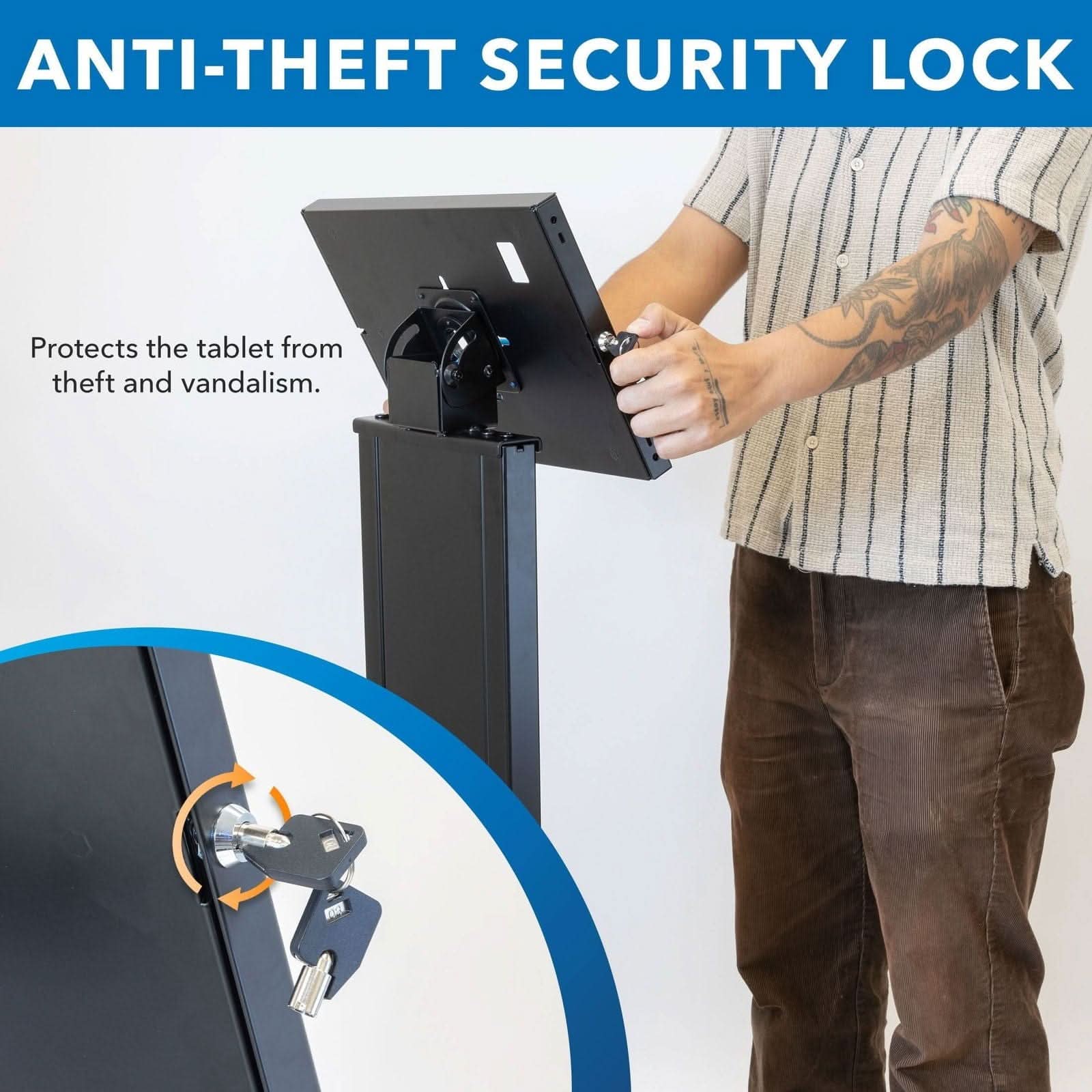 ANTI-THEFT SECURITY LOCK

Protects the tablet from theft and vandalism.