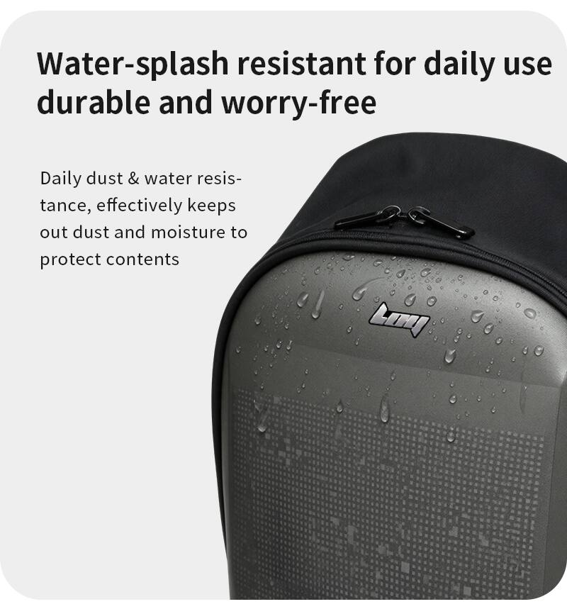 Water-splash resistant for daily use durable and worry-free

Daily dust & water resistance, effectively keeps out dust and moisture to protect contents