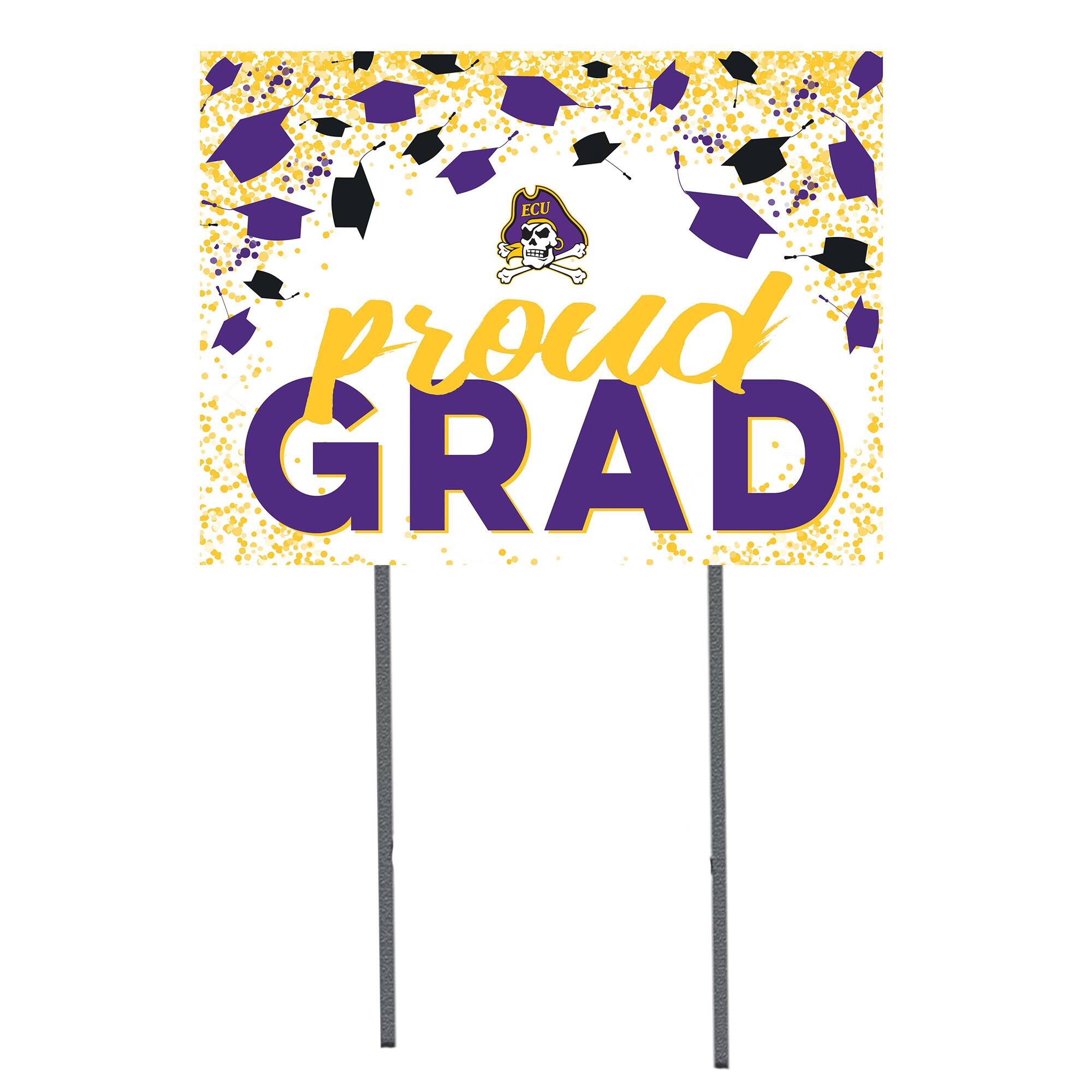 ECU Pirates 18'' x 24'' Grad Yard Sign