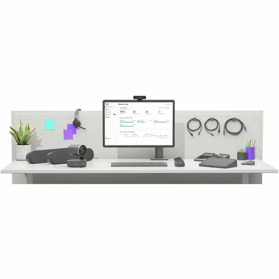 Tabletop Controller Logitech Tap Touch Controller For Video Conferencing, Meeting Room HDMI ...