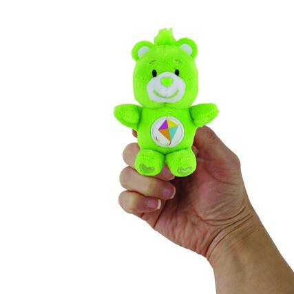 Front. Super Impulse - World's Smallest Care Bears Series 5 Mini Plush | Do Your Best Bear - Green.