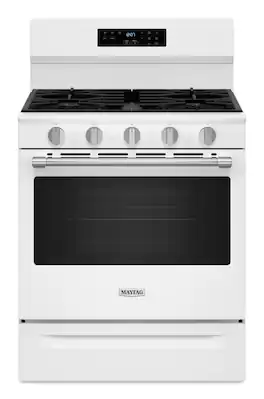 Maytag - 5.0 Cu. Ft. Freestanding Gas Range With No Preheat Air Fry and Air Baking - White
