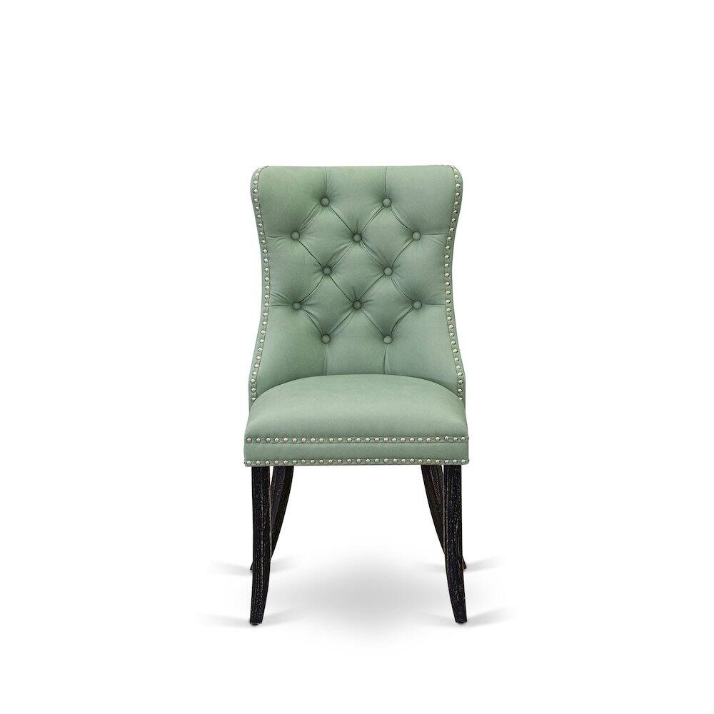 Alt View 1. East West Furniture - Parson Chairs - Black.