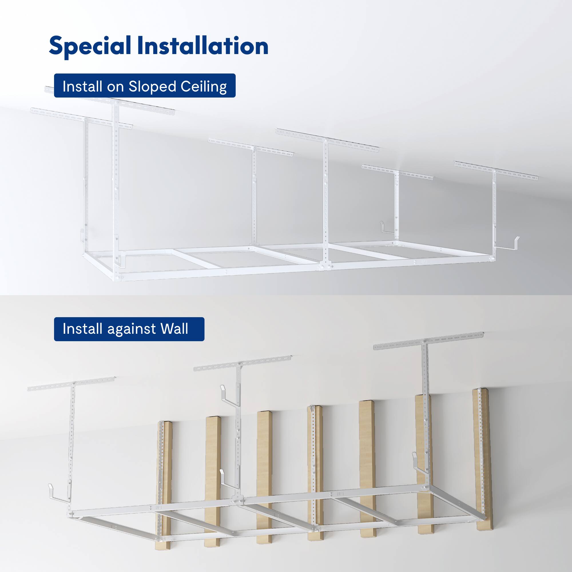 Special Installation

Install on Sloped Ceiling

Install against Wall