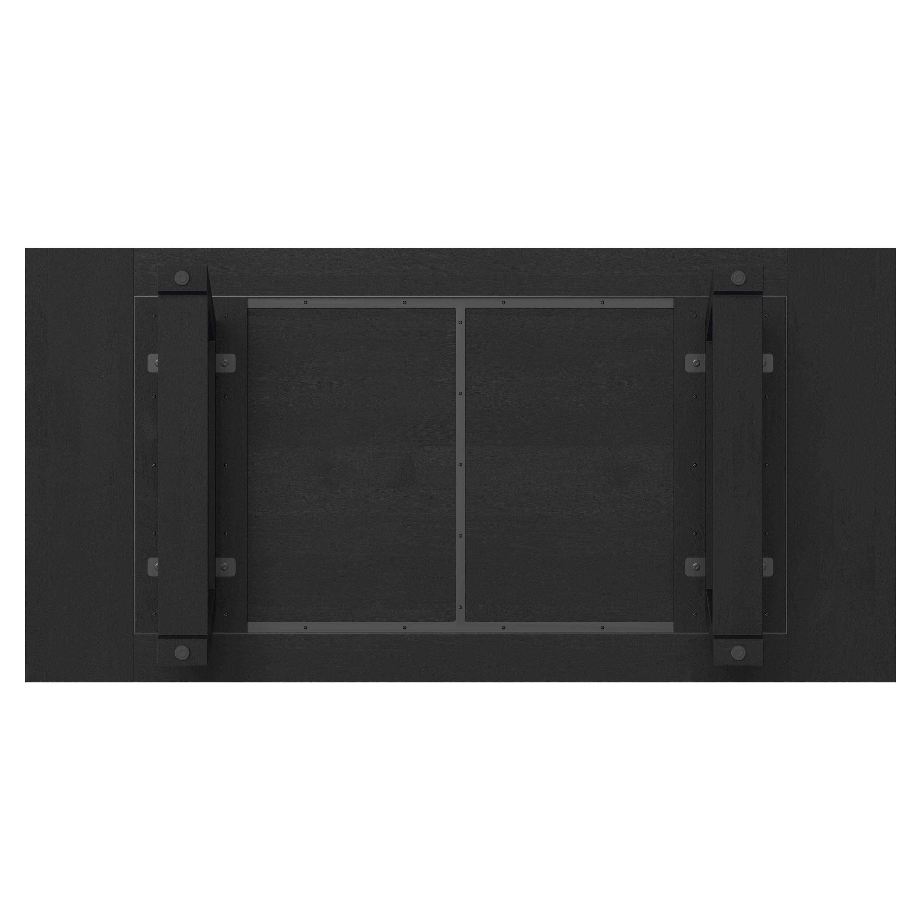 Alt View 2. Simpli Home - Whitley 72 inch Wide Solid Mango Farmhouse Dining Table - Black.