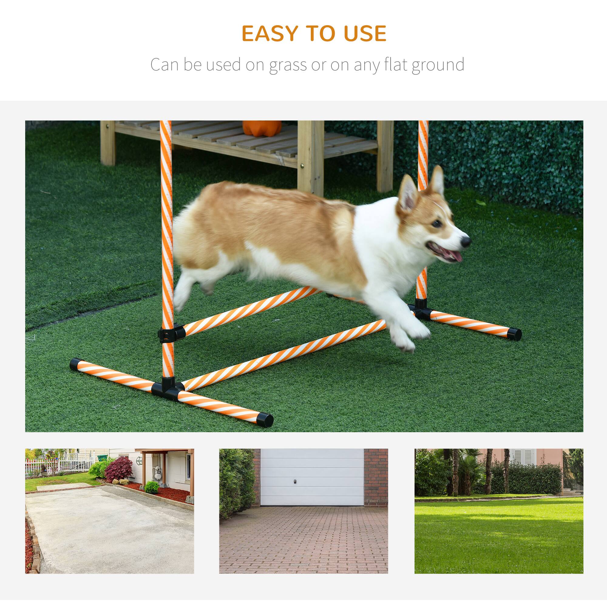 EASY TO USE  
Can be used on grass or on any flat ground