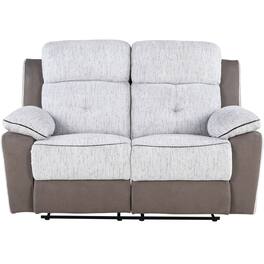 Global Furniture USA - Monroe Manual Reclining Loveseat - Gray