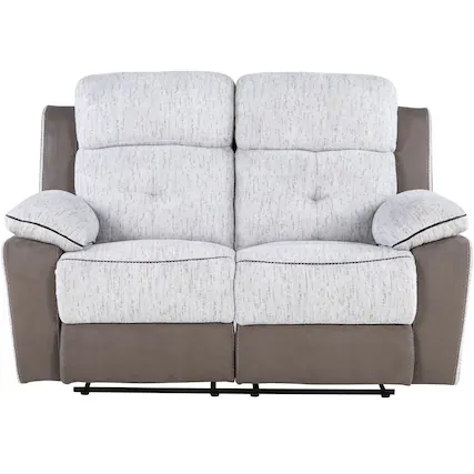 Front. Global Furniture USA - Monroe Manual Reclining Loveseat - Gray.