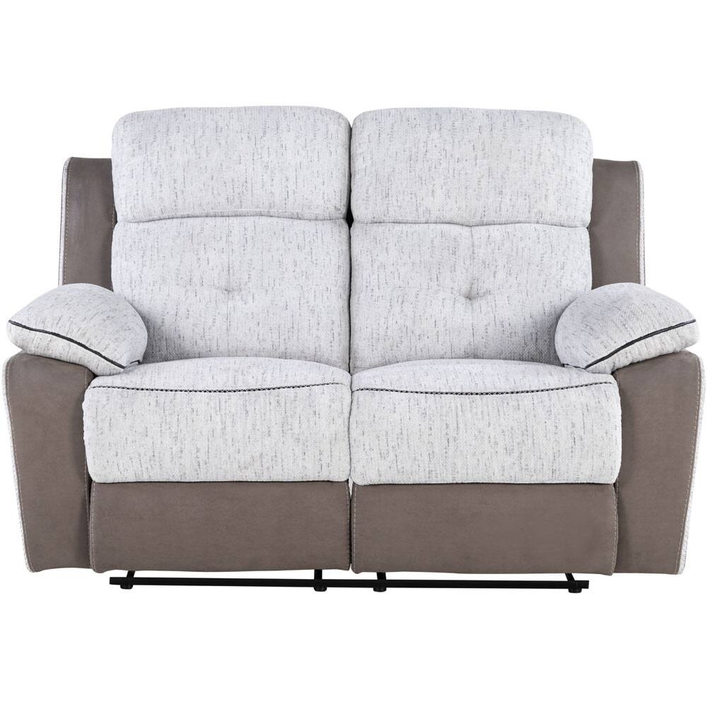 Front. Global Furniture USA - Monroe Manual Reclining Loveseat - Gray.