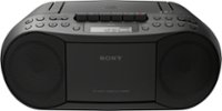 Front. Sony - CD-RW/CD-R Boombox with AM/FM Radio - Black.
