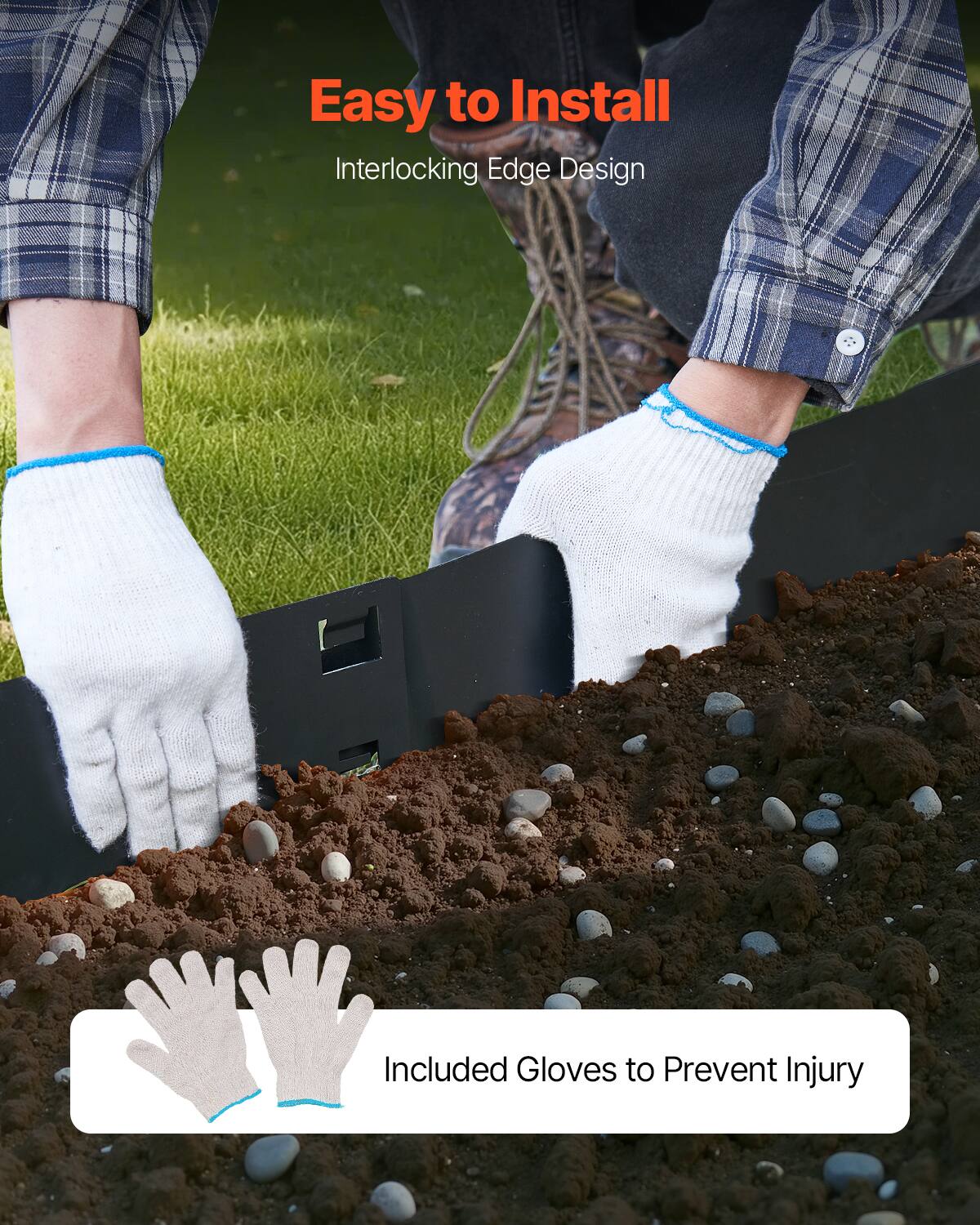 Easy to Install, Interlocking Edge Design, Included Gloves to Prevent Injury