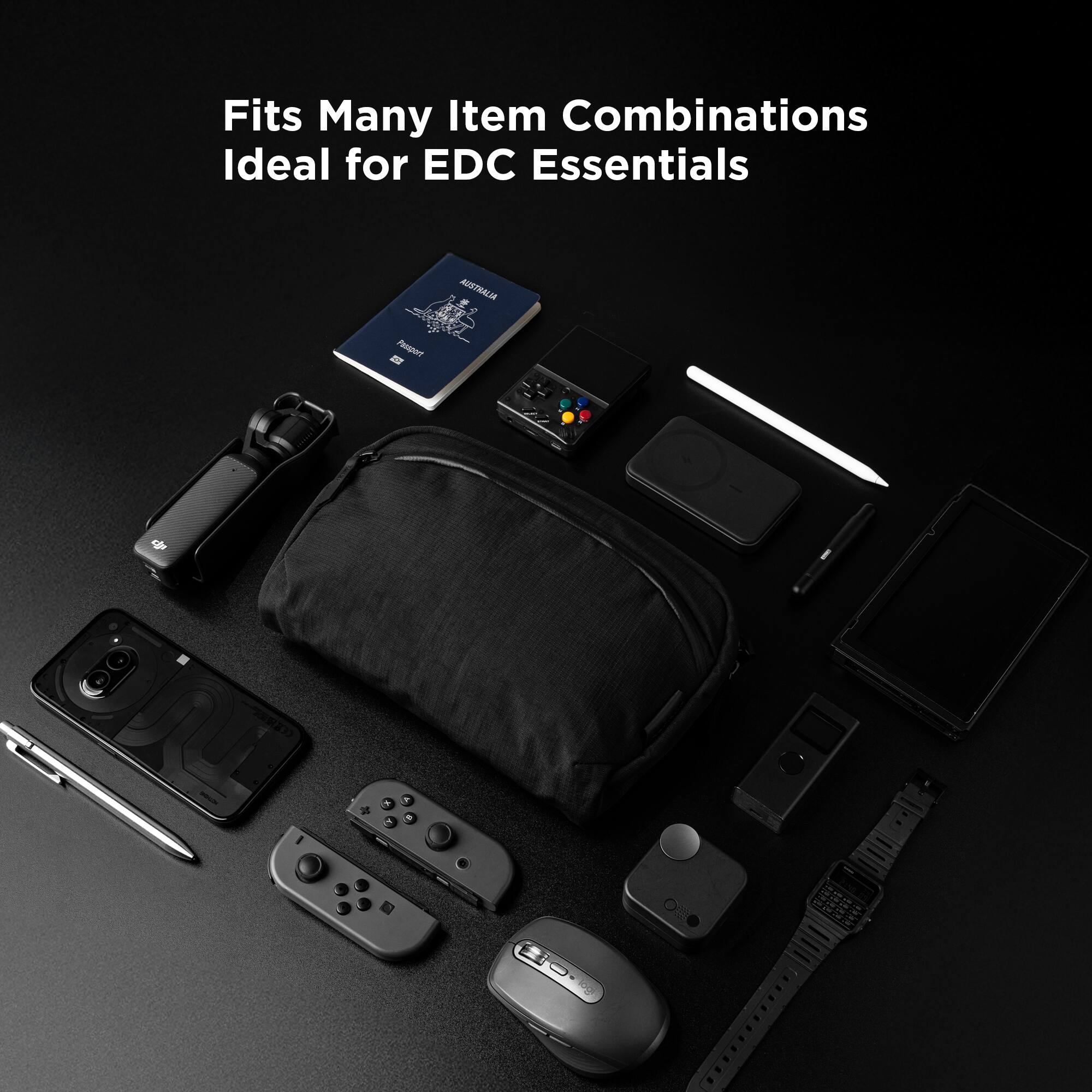 Fits Many Item Combinations  
Ideal for EDC Essentials