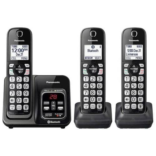 Customer Reviews Panasonic Kx Tgd563m Link2cell Dect 6 0 Expandable Cordless Phone System With Digital Answering System Metallic Black Kx Tgd563m Best Buy