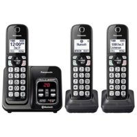Panasonic - KX-TGD563M Link2Cell DECT 6.0 Expandable Cordless Phone System with Digital Answering System - Metallic Black - Angle_Zoom