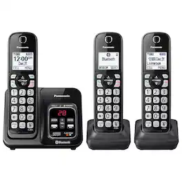 Panasonic - KX-TGD563M Link2Cell DECT 6.0 Expandable Cordless Phone System with Digital Answering System - Metallic Black
