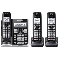 Panasonic - KX-TGF573S Link2Cell DECT 6.0 Expandable Cordless Phone System with Digital Answering System - Silver - Angle_Zoom