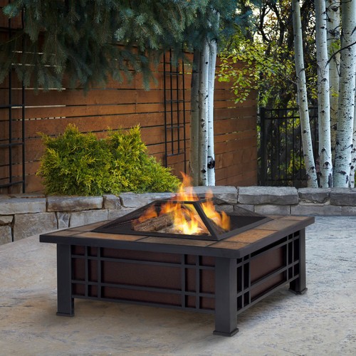Customer Reviews: Real Flame Morrison Wood Burning Fire Pit Outdoor ...