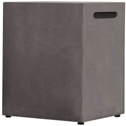 Front Standard. Real Flame - Baltic Propane Tank Cover - Glacier Gray.
