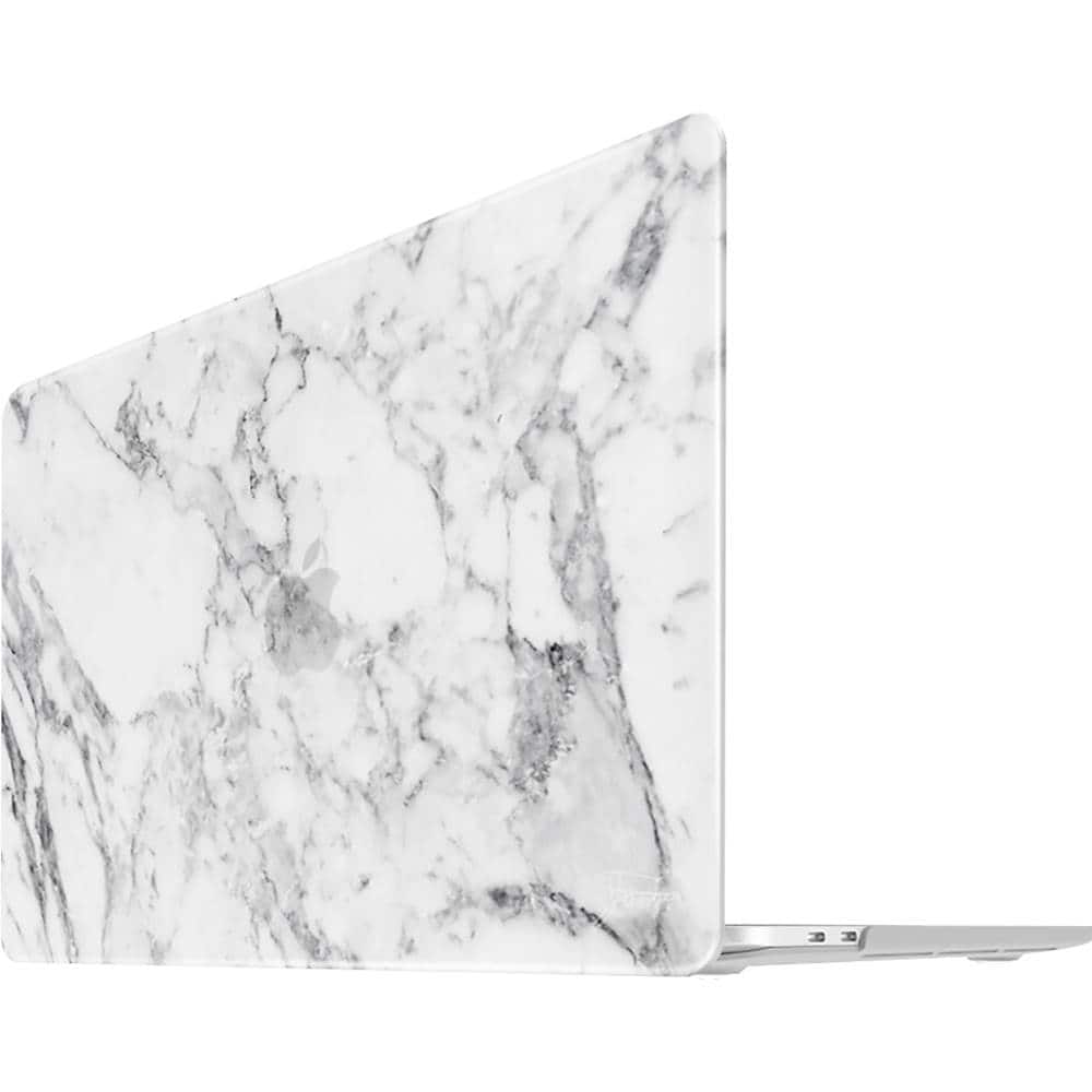 Front. iBenzer - Neon Party Case for 13" Apple® MacBook® Pro - White Marble.