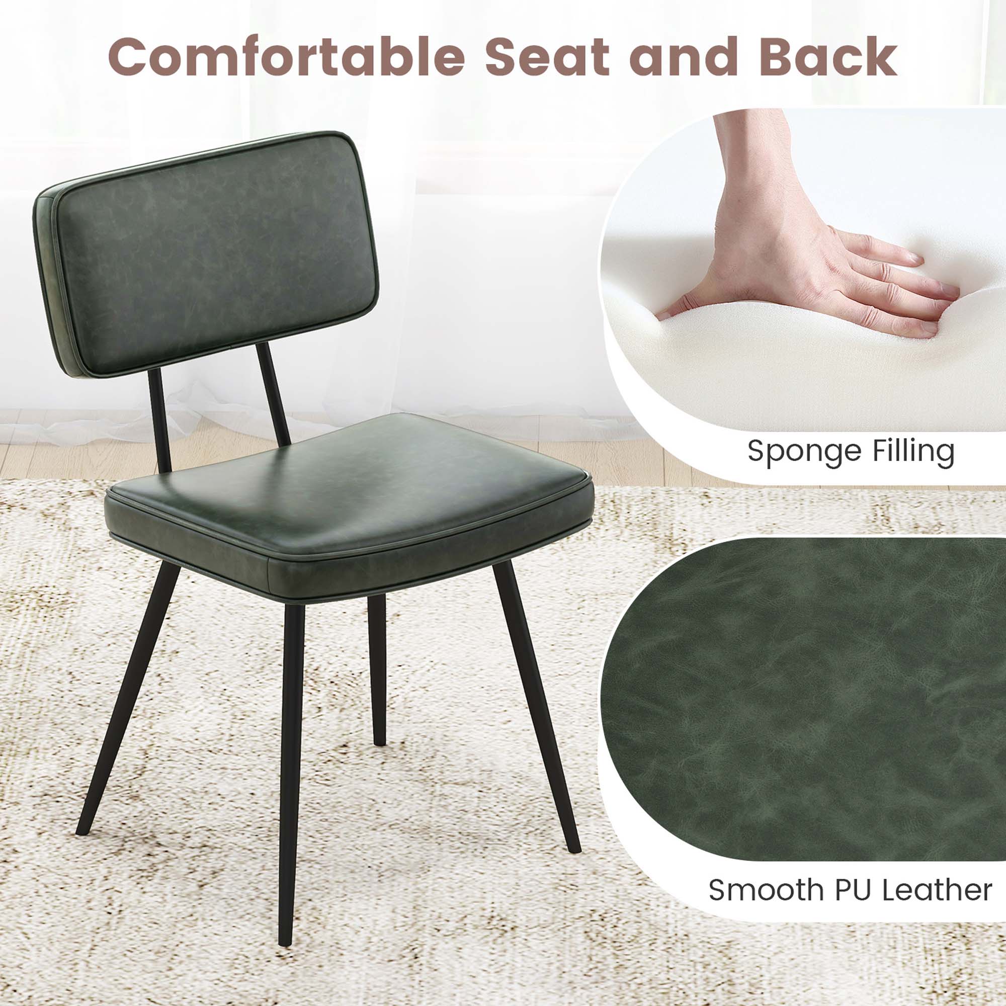 Comfortable Seat and Back Sponge Filling Smooth PU Leather
