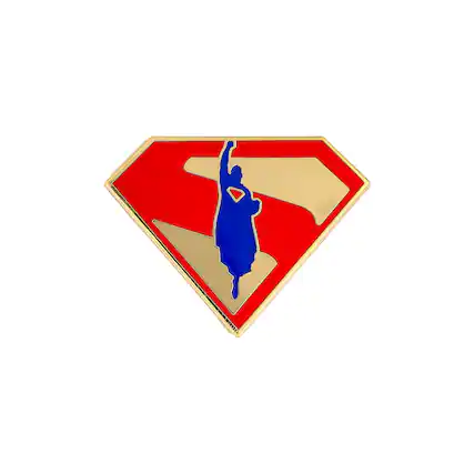 Front. SalesOne LLC - DC Studios Superman Flying Logo Enamel Pin - Multi-Colored.