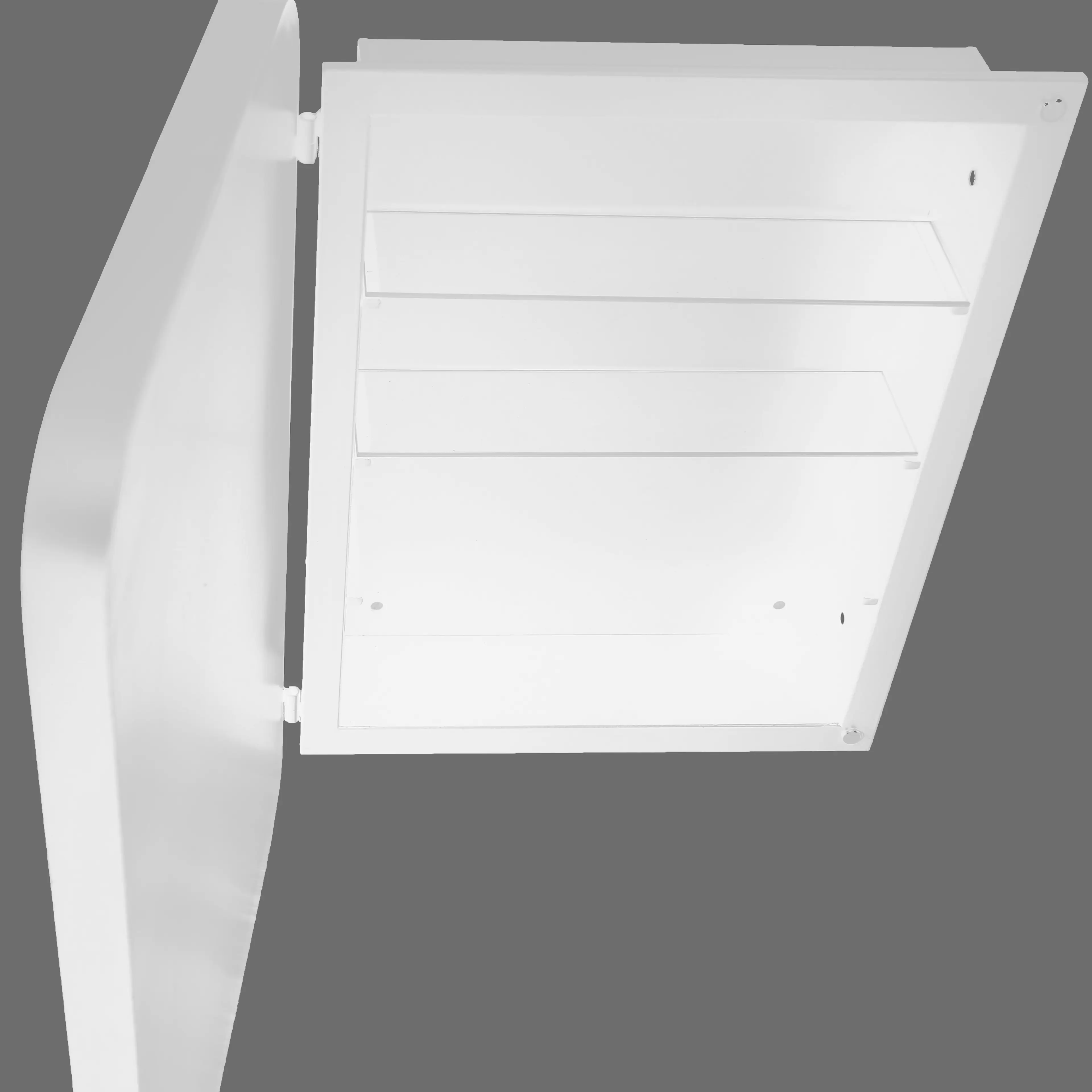 Back. SlickBlue - Wall-Mounted Medicine Cabinet with Mirror and Storage Shelves - White.