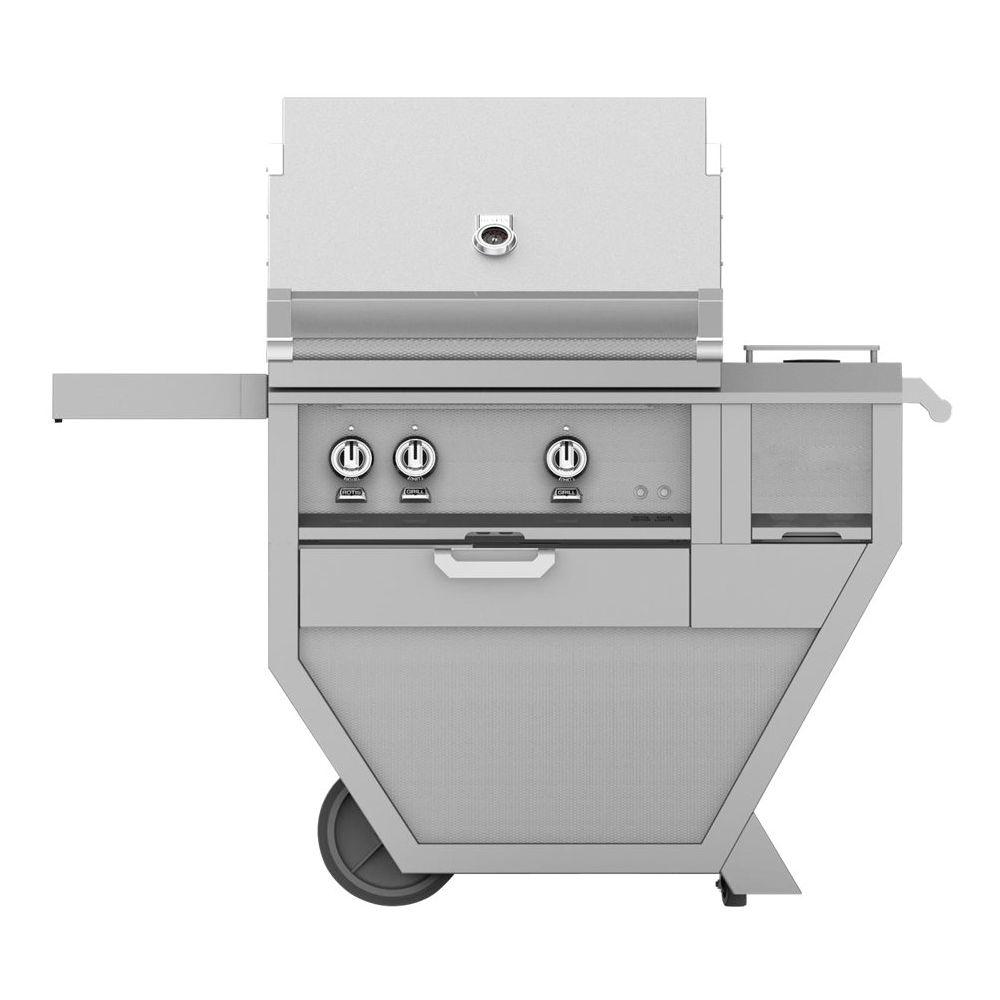 Angle View: Hestan - Deluxe Gas Grill - Stainless Steel