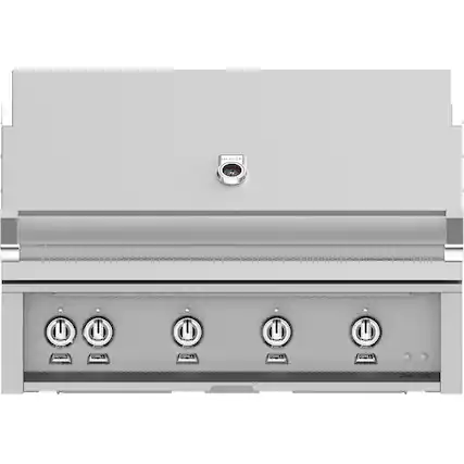 Angle. Hestan - Gas Grill - Stainless Steel.