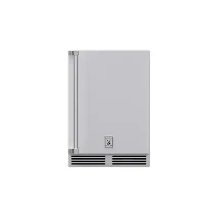 Front. Hestan - 5.2 Cu. Ft. Mini Fridge - Stainless Steel.