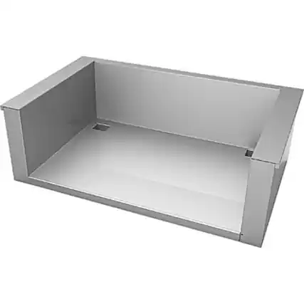 Angle. Hestan - Insulated Jacket for 36" Built-In Grill - Stainless steel.