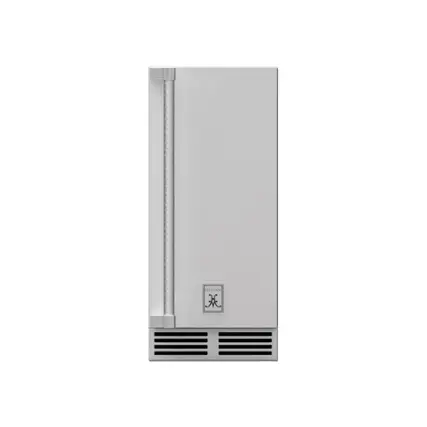 Hestan - 14.9" 55 - Lb. Freestanding Icemaker - Stainless Steel